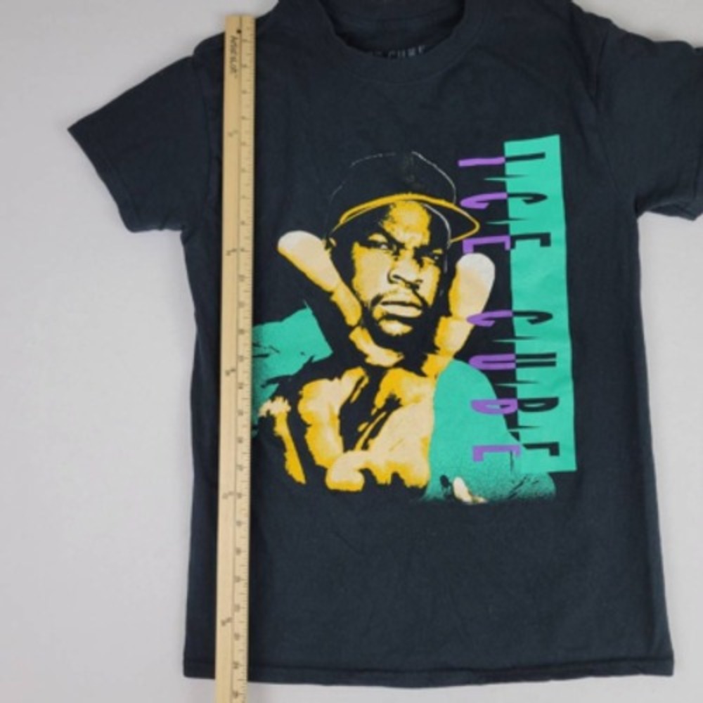 Ice Cube Mens Graphic T-Shirt Black Short Sleeve Crew Neck Hip Hop Rap Cotton S - Picture 4 of 5